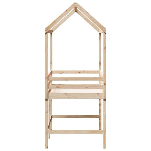 vidaXL Køyeseng med stige og tak 90x190 cm heltre furu