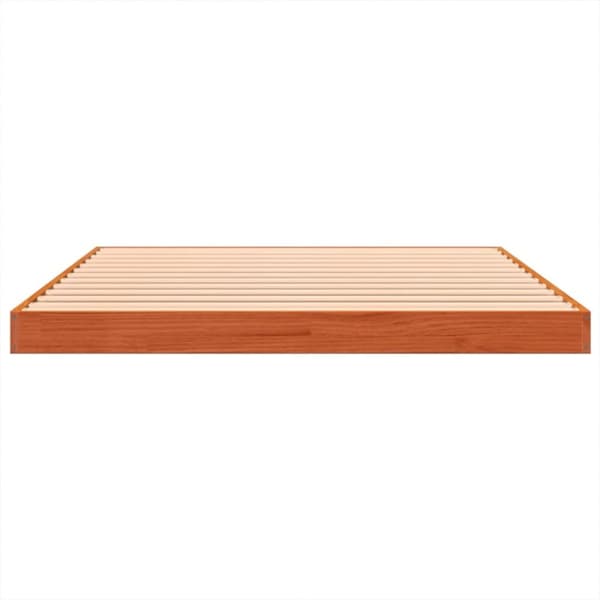 vidaXL Sengeramme brun 120x200 cm heltre furu