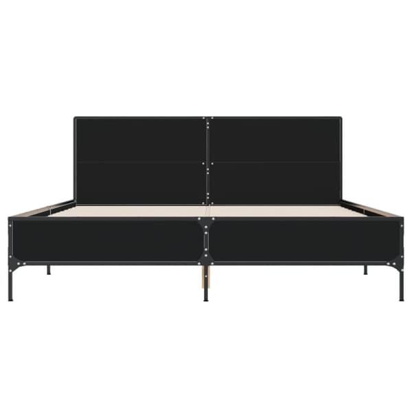 vidaXL Sengeramme svart 150x200 cm konstruert tre og metall
