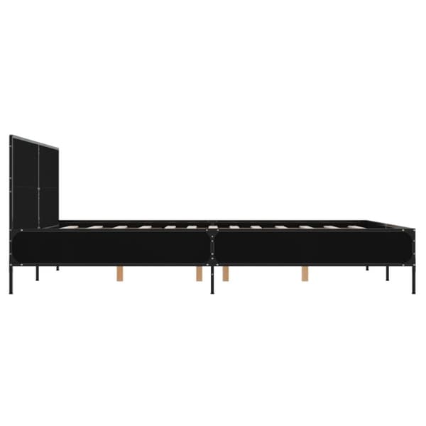 vidaXL Sengeramme svart 150x200 cm konstruert tre og metall