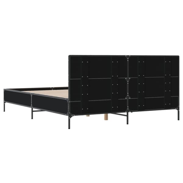 vidaXL Sengeramme svart 150x200 cm konstruert tre og metall