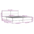 Miniatyrbilde 8 av 9: vidaXL Sengeramme svart 150x200 cm konstruert tre og metall