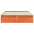 Miniatyrbilde 3 av 9: vidaXL Sengeramme uten madrass brun 150x200 cm heltre furu