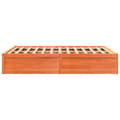 Miniatyrbilde 4 av 9: vidaXL Sengeramme uten madrass brun 150x200 cm heltre furu