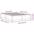 Miniatyrbilde 8 av 9: vidaXL Sengeramme uten madrass brun 150x200 cm heltre furu