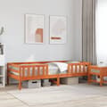Miniatyrbilde 1 av 9: vidaXL Sengeramme uten madrass voksbrun 90x190 cm heltre furu