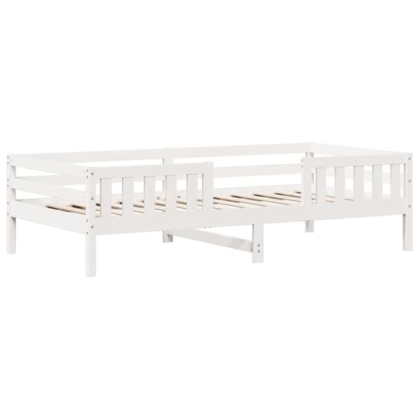 vidaXL Sängynrunko ilman patjaa päädyllä 75x190 cm täysi mänty