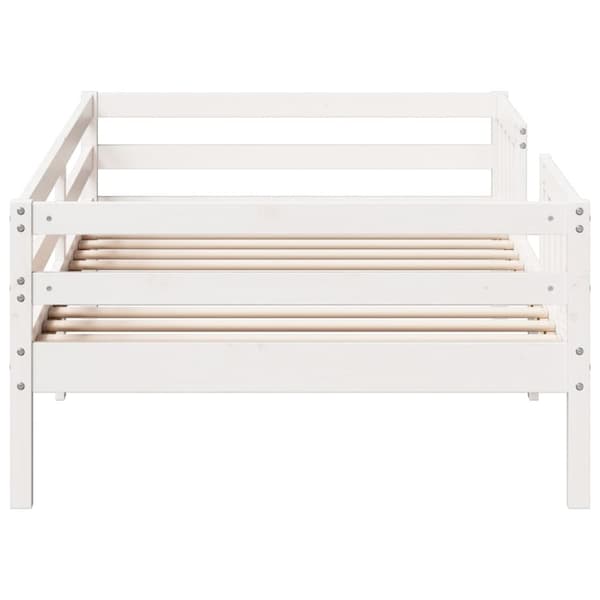 vidaXL Sängynrunko ilman patjaa päädyllä 75x190 cm täysi mänty