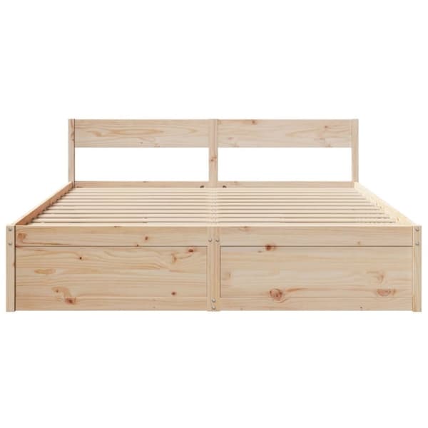 vidaXL Sänky ilman patjaa 200x200 cm täysi mänty