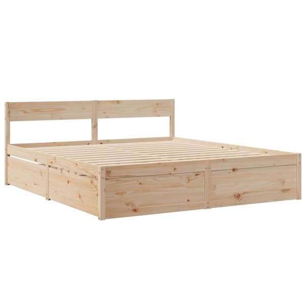 vidaXL Sänky ilman patjaa 200x200 cm täysi mänty