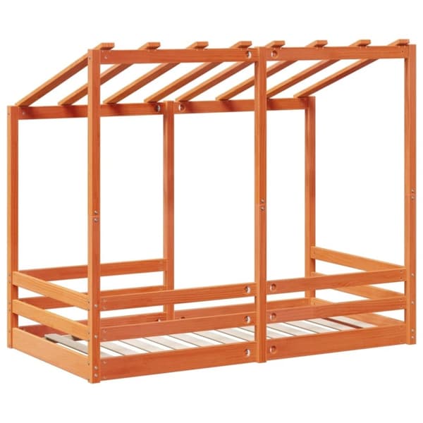 vidaXL husseng til børn 80x160 cm massivt fyrretræ gyldenbrun