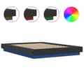 Pikkukuva 8 / 11: vidaXL Sängynrunko LED-valoilla musta 120x190 cm tekninen puu