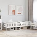 Miniatyrbilde 1 av 9: vidaXL Sengeramme uten madrass hvit 75x190 cm heltre furu