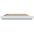 Miniatyrbilde 5 av 11: vidaXL Sengeramme med LED-lys hvit 160x200 cm konstruert tre