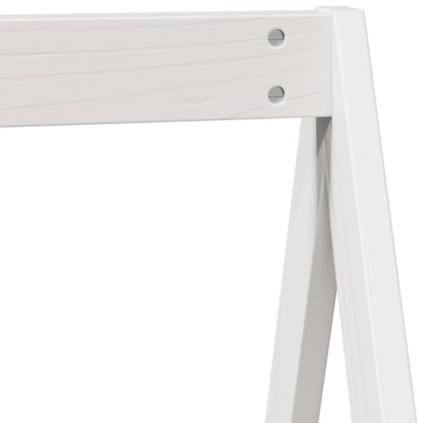 vidaXL høj husseng 75x190 cm massivt fyrretræ hvid
