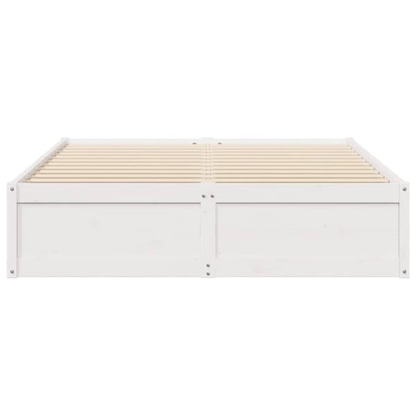vidaXL sengeramme uden madras 140x200 cm massivt fyrretræ hvid