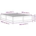 Miniatyrbillede 8 af 9: vidaXL sengeramme uden madras 140x200 cm massivt fyrretræ hvid
