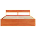 Miniatyrbilde 3 av 10: vidaXL Sengeramme uten madrass voksbrun 180x200 cm heltre furu