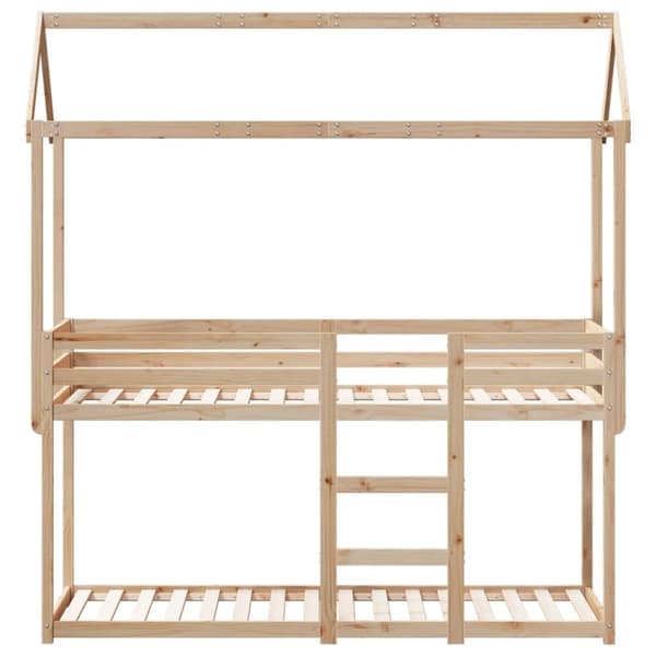vidaXL Kerrossänky katolla 80x200 cm täysi mänty