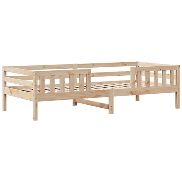 vidaXL Sänky- ja penkkisarja katoksella 80x200 cm täysi mänty