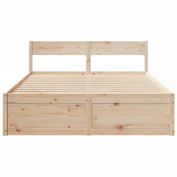 vidaXL sengeramme uden madras 140x200 cm massivt fyrretræ
