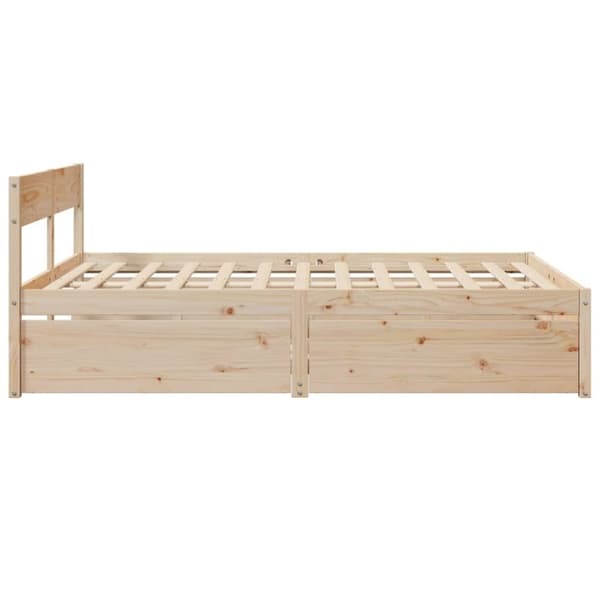vidaXL sengeramme uden madras 140x200 cm massivt fyrretræ