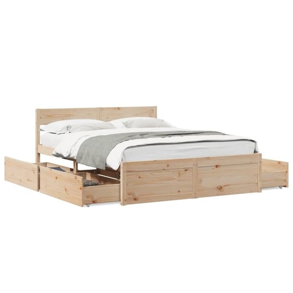 vidaXL sengeramme uden madras 140x200 cm massivt fyrretræ