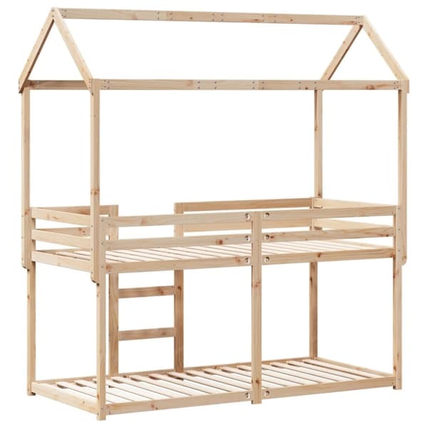vidaXL Køyeseng med tak 80x200 cm heltre furu