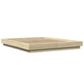 Miniatyrbilde 3 av 11: vidaXL Sengeramme med LED-lys sonoma eik 160x200 cm konstruert tre