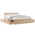 Miniatyrbilde 10 av 10: vidaXL Sengeramme uten madrass 140x200 cm heltre furu