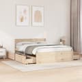 Miniatyrbilde 2 av 10: vidaXL Sengeramme uten madrass 140x200 cm heltre furu