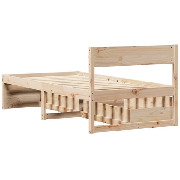 vidaXL Sengeramme uten madrass 100x200 cm heltre furu