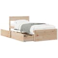 Miniatyrbilde 10 av 10: vidaXL Sengeramme uten madrass 100x200 cm heltre furu