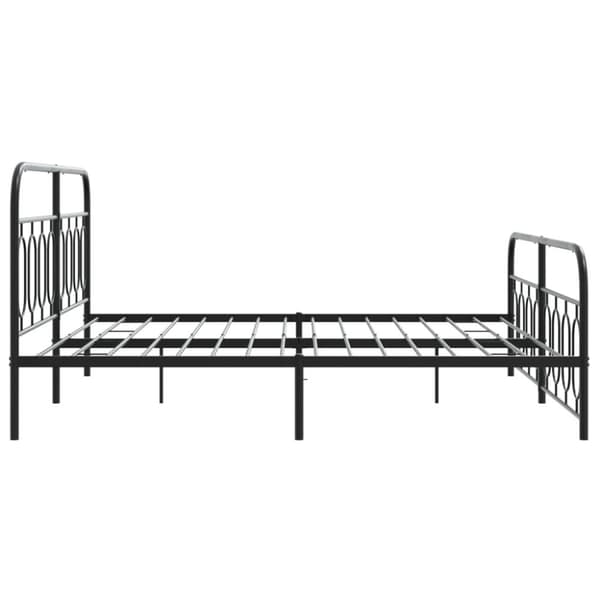 vidaXL Metallinen sängynrunko päädyillä musta 183x213 cm