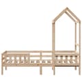 Miniatyrbilde 7 av 11: vidaXL Sengeramme med tak 100x200 cm heltre furu