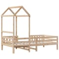 Miniatyrbilde 8 av 11: vidaXL Sengeramme med tak 100x200 cm heltre furu
