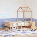 Miniatyrbilde 1 av 11: vidaXL Sengeramme med tak 100x200 cm heltre furu