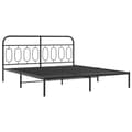 Miniatyrbilde 3 av 9: vidaXL Sengeramme i metall med sengegavl svart 193x203 cm