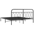 Miniatyrbilde 7 av 9: vidaXL Sengeramme i metall med sengegavl svart 193x203 cm