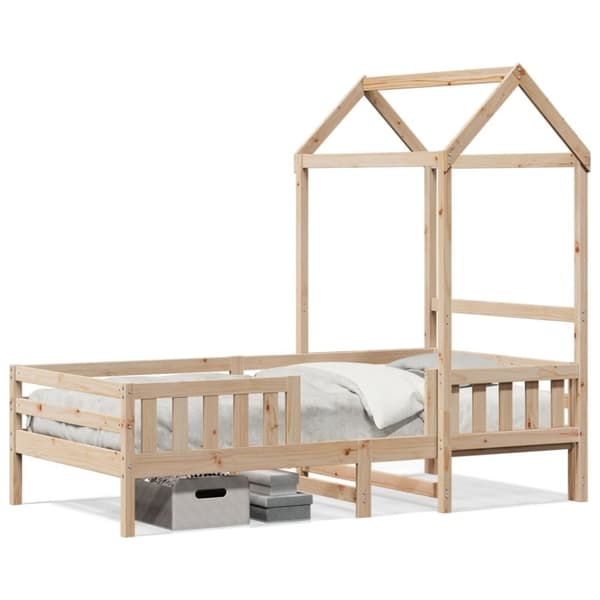 vidaXL husseng 75x190 cm massivt fyrretræ