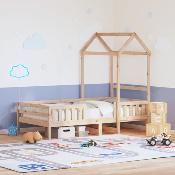 vidaXL husseng 75x190 cm massivt fyrretræ