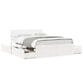 Miniatyrbilde 10 av 10: vidaXL Sengeramme uten madrass hvit 140x190 cm heltre furu