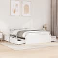 Miniatyrbilde 2 av 10: vidaXL Sengeramme uten madrass hvit 140x190 cm heltre furu