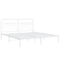 Miniatyrbilde 3 av 9: vidaXL Sengeramme i metall med hodegavl hvit 183x213 cm