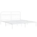 Miniatyrbilde 4 av 9: vidaXL Sengeramme i metall med hodegavl hvit 183x213 cm