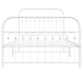 Miniatyrbilde 5 av 9: vidaXL Sengeramme i metall med hode- og fotgavl hvit 107x203 cm