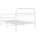 Miniatyrbilde 7 av 9: vidaXL Sengeramme i metall med hode- og fotgavl hvit 107x203 cm