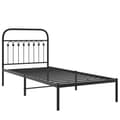 Miniatyrbilde 4 av 9: vidaXL Sengeramme i metall med hodegavl svart 90x190 cm