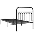 Miniatyrbilde 7 av 9: vidaXL Sengeramme i metall med hodegavl svart 90x190 cm