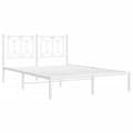 Miniatyrbilde 3 av 9: vidaXL Sengeramme i metall med hodegavl hvit 140x200 cm